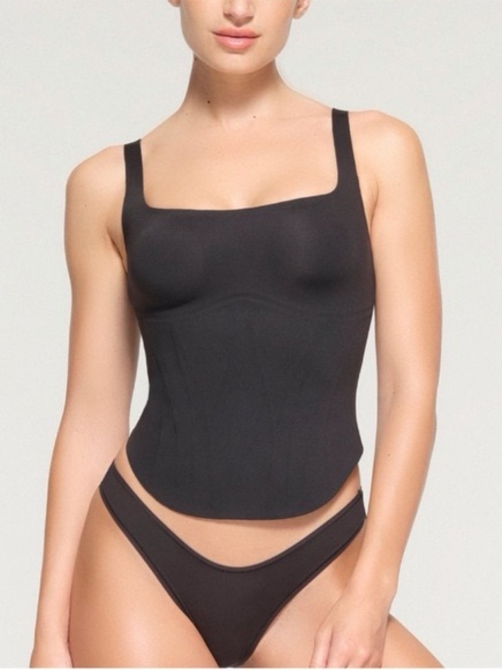 Skims Onyx Bonded Corset Size Large